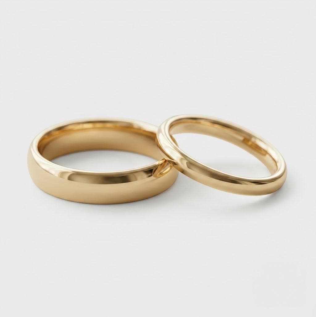 Argollas de pareja, oro amarillo