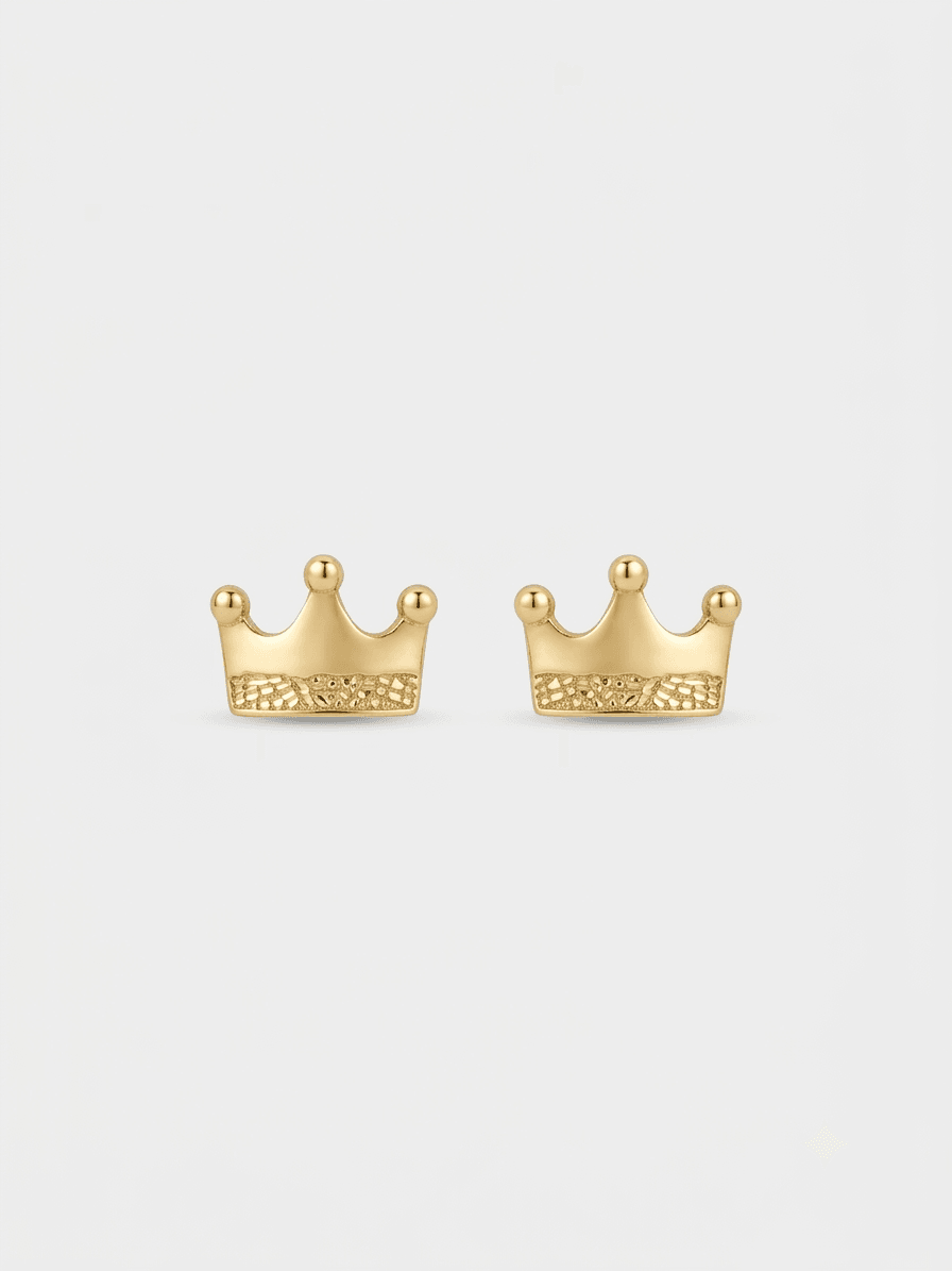 Sovereign Crown Stud Earrings