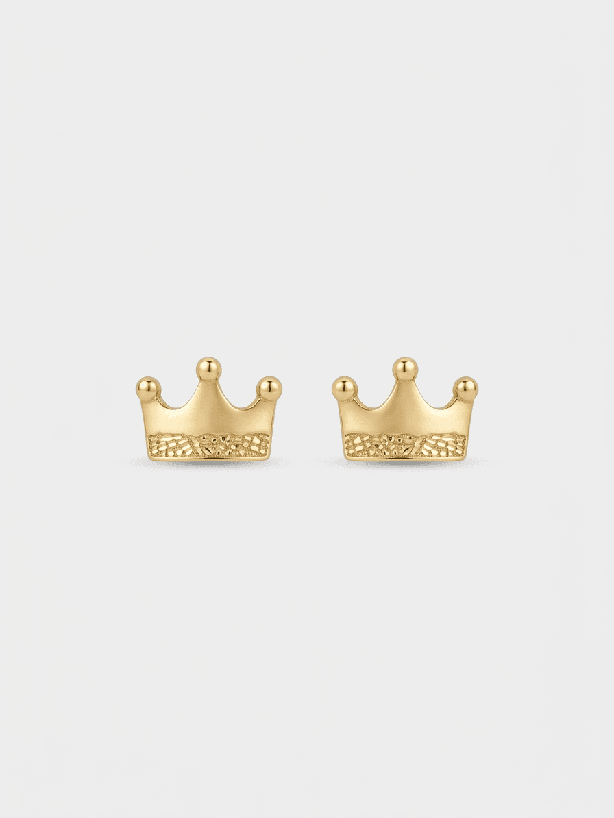 Sovereign Crown Stud Earrings — 1