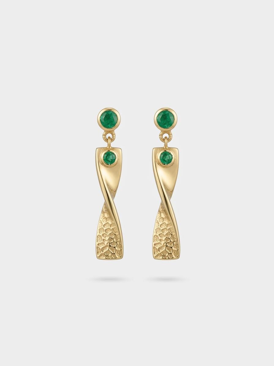 Becoming Emerald Drop Earrings