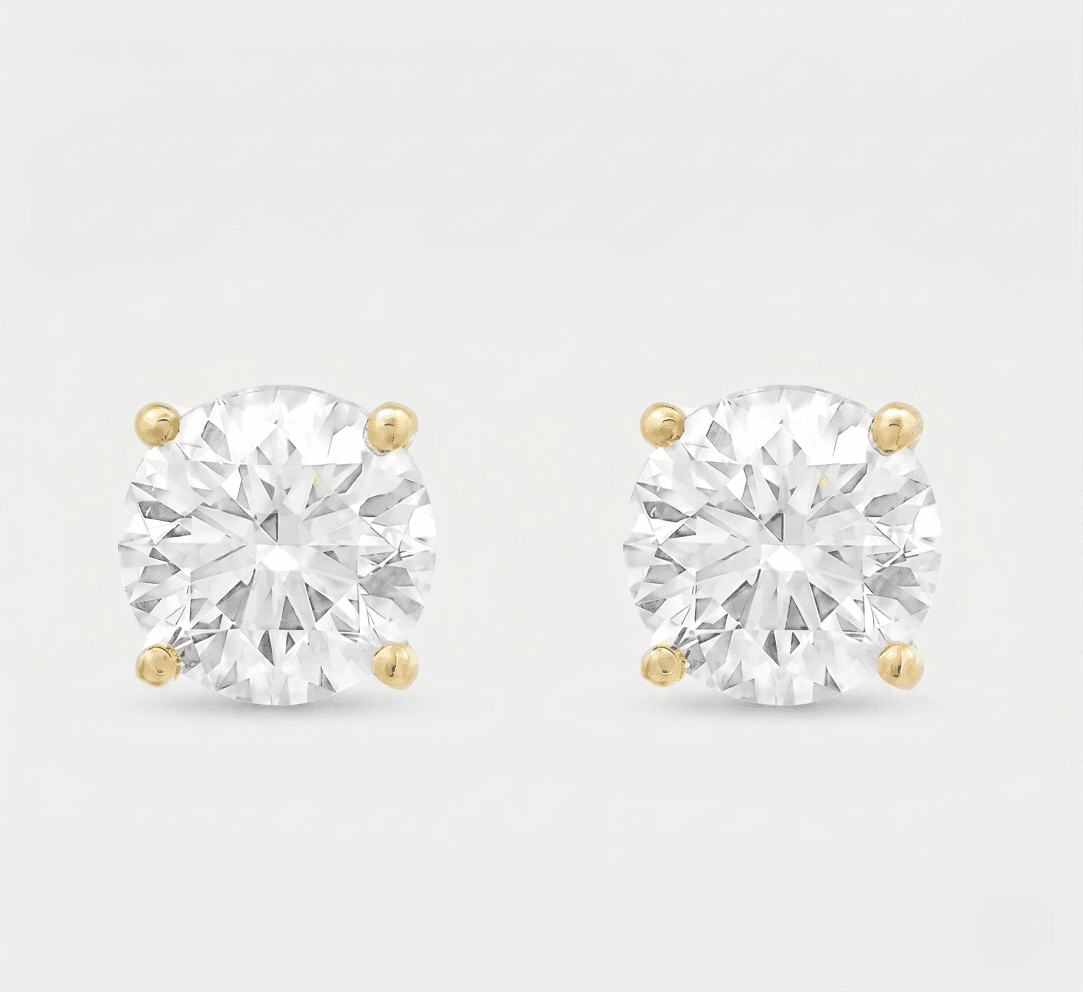 Solitaire Stud Earrings — 4