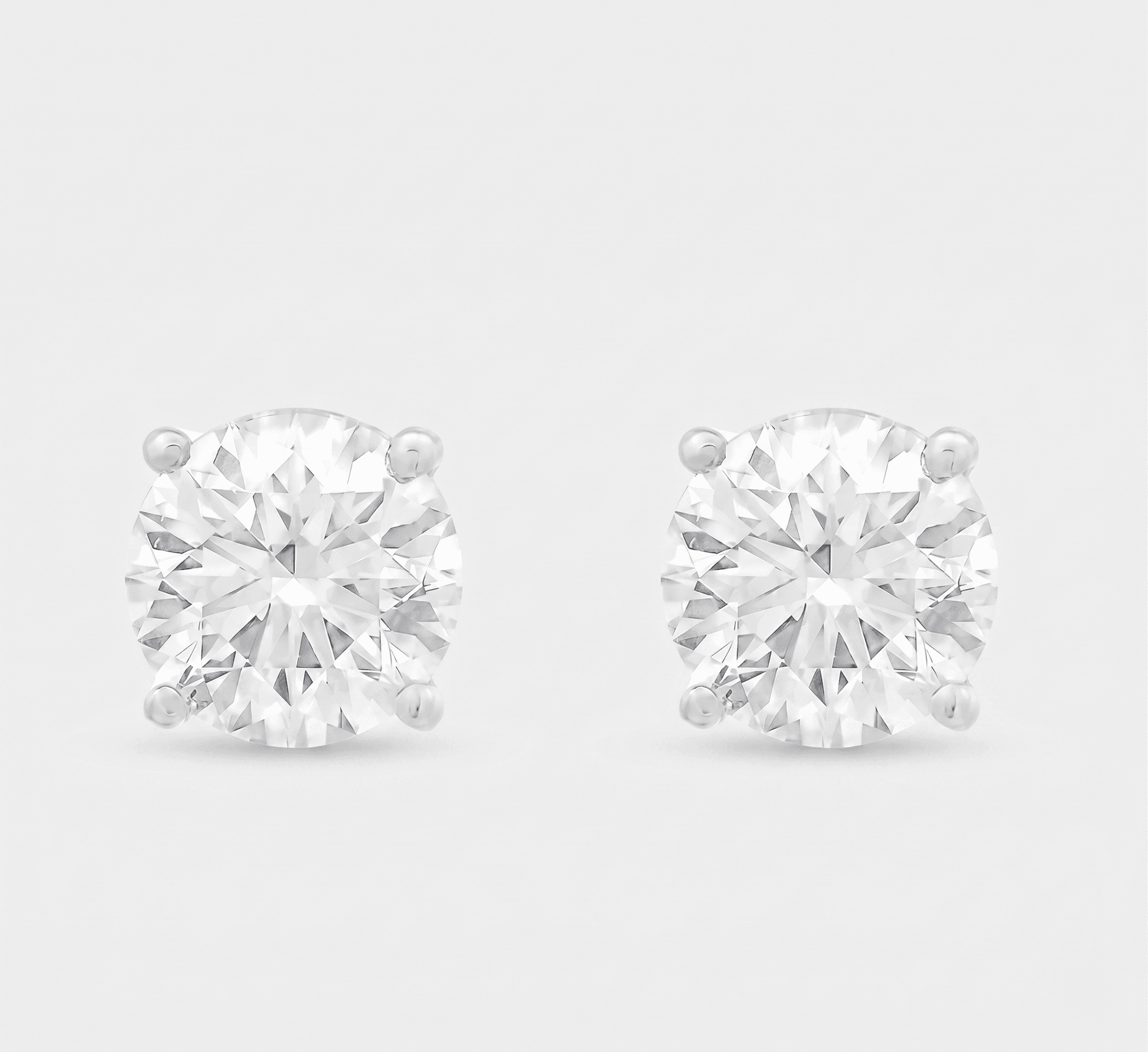 Solitaire Stud Earrings — 2