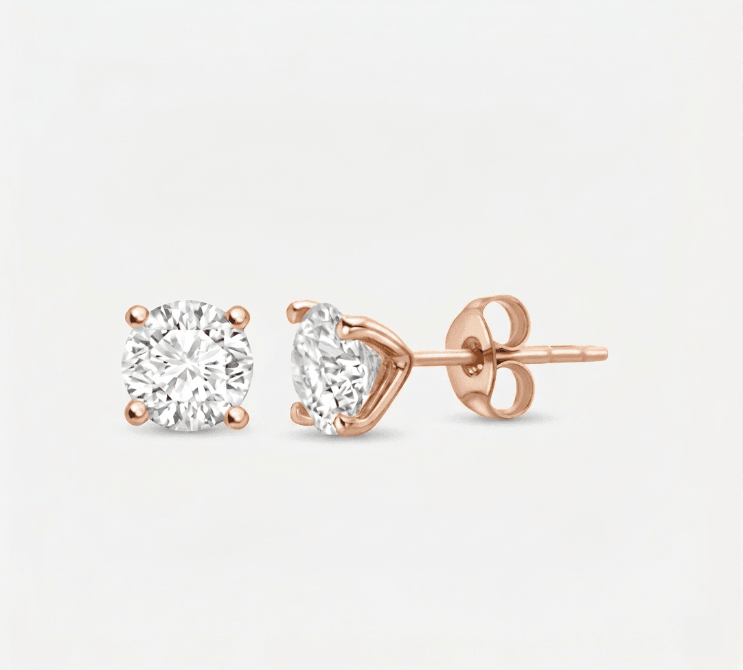 Solitaire Stud Earrings — 7